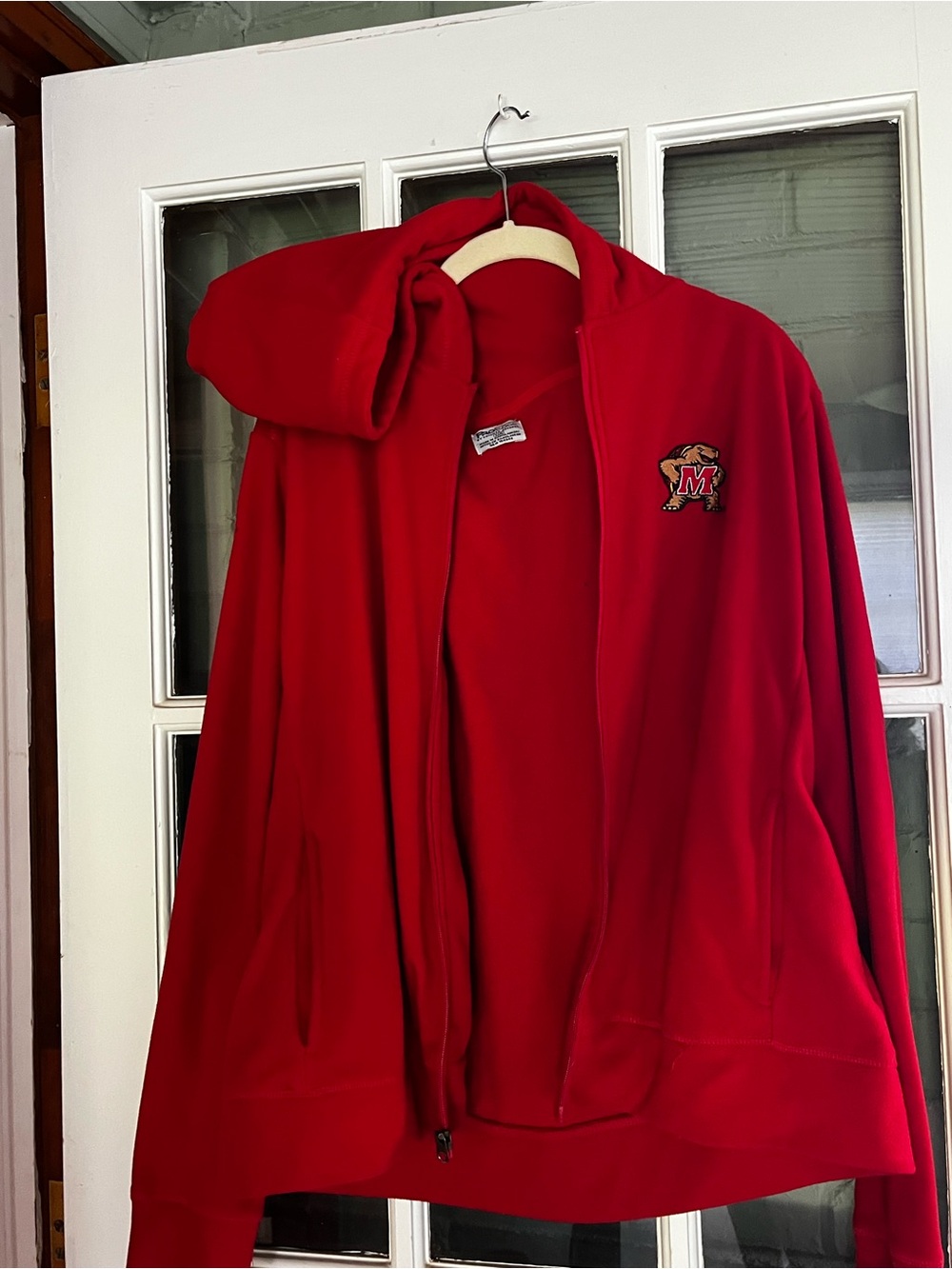 Maryland Terrapins Red Fleece Jacket - Hooded Zip